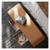Modern Storage Bench with 2 Drawers, Brown Upholstered Leather, 180 x 45 x 43 cm view 3