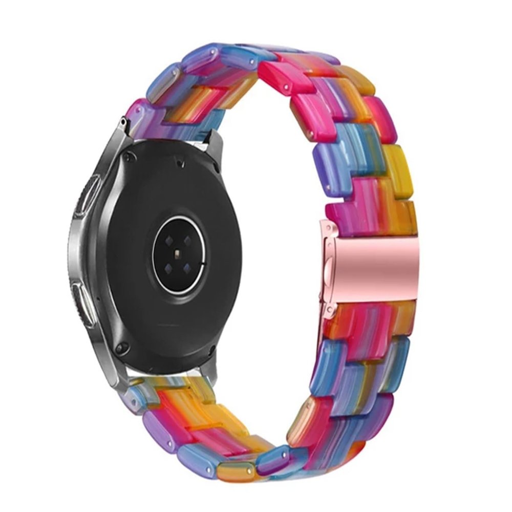 KanaAt LKQASD Resin Replacement Band, Compatible with Galaxy Watch 3 46 mm, Active 2 40/44 mm, Gear S3 and GT2, 22 mm, Colorful
