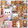 100 Cute Bear Cartoon Stickers, 50 Unique Designs view 4