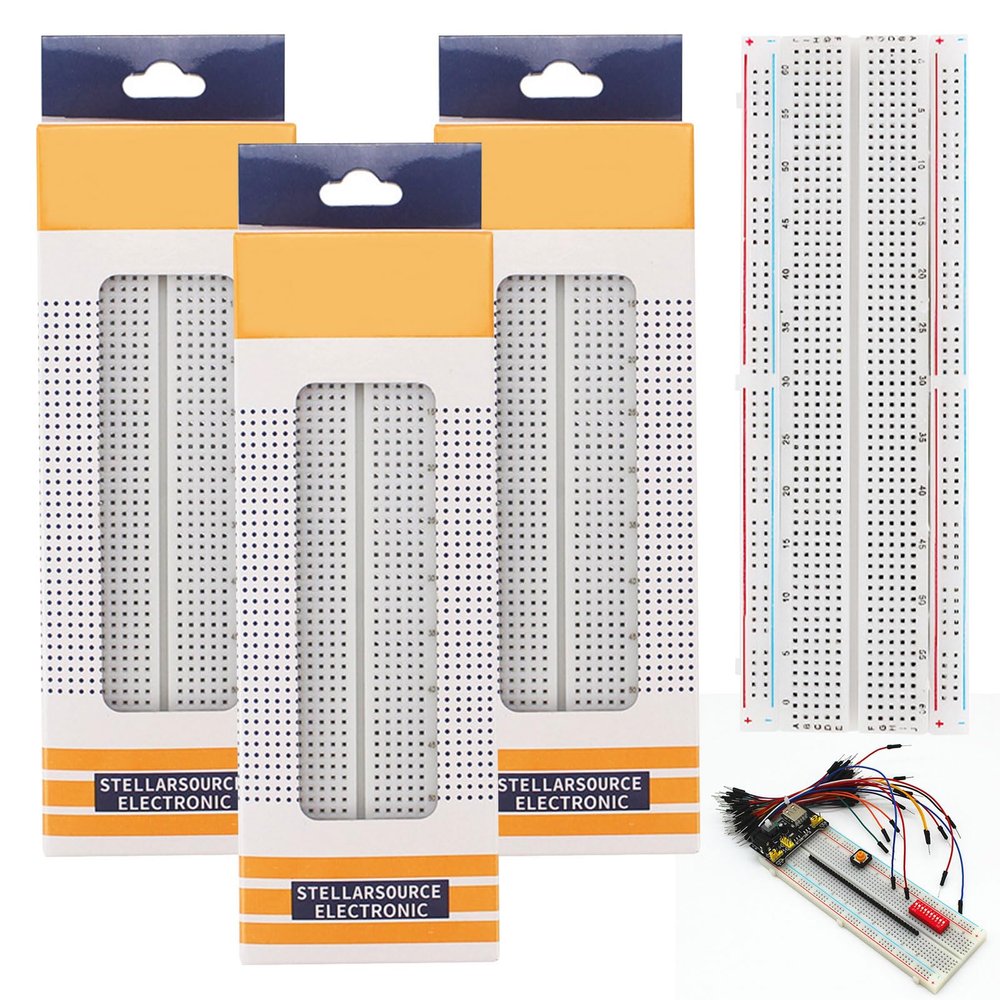 4-Pack 830-Point Solderless Breadboards
