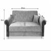 Ares Meble Dakota 2-Seater Velvet Sofa, Beige with Black Legs view 3
