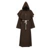 Monk Robe Costume for Men, Halloween Costume for Women with Hood view 1