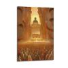 JTLFXY Poster with Religious Artwork, Buddha Statues and Followers, Decorative Canvas Wall Art Print, Modern Family Bedroom Decor, 50 x 75 cm view 1