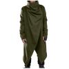 PODOLIXIA Men's Halloween Hooded Cape, Cotton, Medieval Retro, Black Vampire Assassin Costume, Fleece-Lined view 1