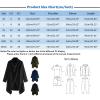 PODOLIXIA Men's Halloween Hooded Cape, Cotton, Medieval Retro, Black Vampire Assassin Costume, Fleece-Lined view 3