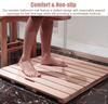 Cedar Wood Shower Mat, Non-Slip Slatted Bath Mat, 60 x 100 cm view 2
