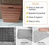 Cedar Wood Shower Mat, Non-Slip Slatted Bath Mat, 60 x 100 cm view 4