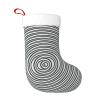 ZXERTG Optical Spin Illusion Print Personalized Christmas Stocking, Black, One Size view 1