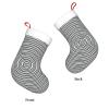 ZXERTG Optical Spin Illusion Print Personalized Christmas Stocking, Black, One Size view 3