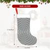 ZXERTG Optical Spin Illusion Print Personalized Christmas Stocking, Black, One Size view 4
