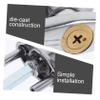 1-Set Garage Door Lock, Silver, with Lockable T-Handle view 3