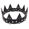 Black Leather Pointed Gothic Party Crown Headband view 1