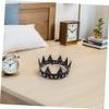 Black Leather Pointed Gothic Party Crown Headband view 4
