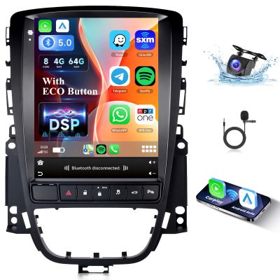 Hodozzy 8-Core 4GB+64GB CarPlay Car Stereo for Opel Astra J with ECO Button/Buick Excelle 2009-2015, 9.7-Inch Android Head Unit