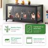 MBBTAG Acrylic Collection Display Cabinet, Freestanding Curio Cabinet, Bamboo Frame, Three-Sided Transparent, 80 x 32 x 1 view 4