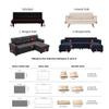 Highdi Geometric Sofa Throw, Universal Non-Slip Cover for 1–4-Seater and L-Shaped Sofas, 180 x 360 cm, Multicolor view 3