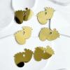 Oh Baby Gold Footprint Cake Toppers for Baby Shower view 2