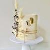 Oh Baby Gold Footprint Cake Toppers for Baby Shower view 3