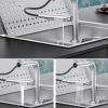 Stainless Steel Single-Bowl Kitchen Sink with Lid and Pull-Out Faucet, 55 x 38 x 21 cm view 4