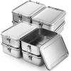 Umigy Stainless Steel Food Containers, 1,400 mL, Divided, 8-Piece Set view 1