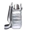 LESCATO Original Crossbody Water Bottle Bag/Puffer Tote Tumbler Holder with Phone & Accessory Pockets (Silver) view 1