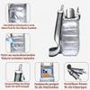 LESCATO Original Crossbody Water Bottle Bag/Puffer Tote Tumbler Holder with Phone & Accessory Pockets (Silver) view 4