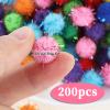Tyqour 200-Pack Assorted Mini Pom Poms, 15 mm Felt Balls for Crafts and DIY Decorations view 2