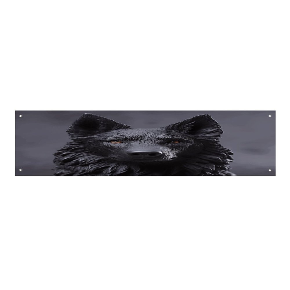 Durable Party Decoration Banner, Black German Shepherd, Washable, for Corporate Events & Parties