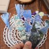 Sgbvzbd 4 Metal Bookmarks with Tassels, Retro Painting Pattern, for Women view 3