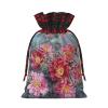 Spring Flower Print Christmas Drawstring Gift Bags view 2