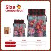 Spring Flower Print Christmas Drawstring Gift Bags view 4