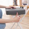 Kitchen Stool, Foldable Bar Stool with Backrest, Padded Leather Counter-Height Stool, Gray, Without Backrest view 3