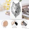 1 Pair of Gray Wolf Bookends for Shelves, Office and School view 4