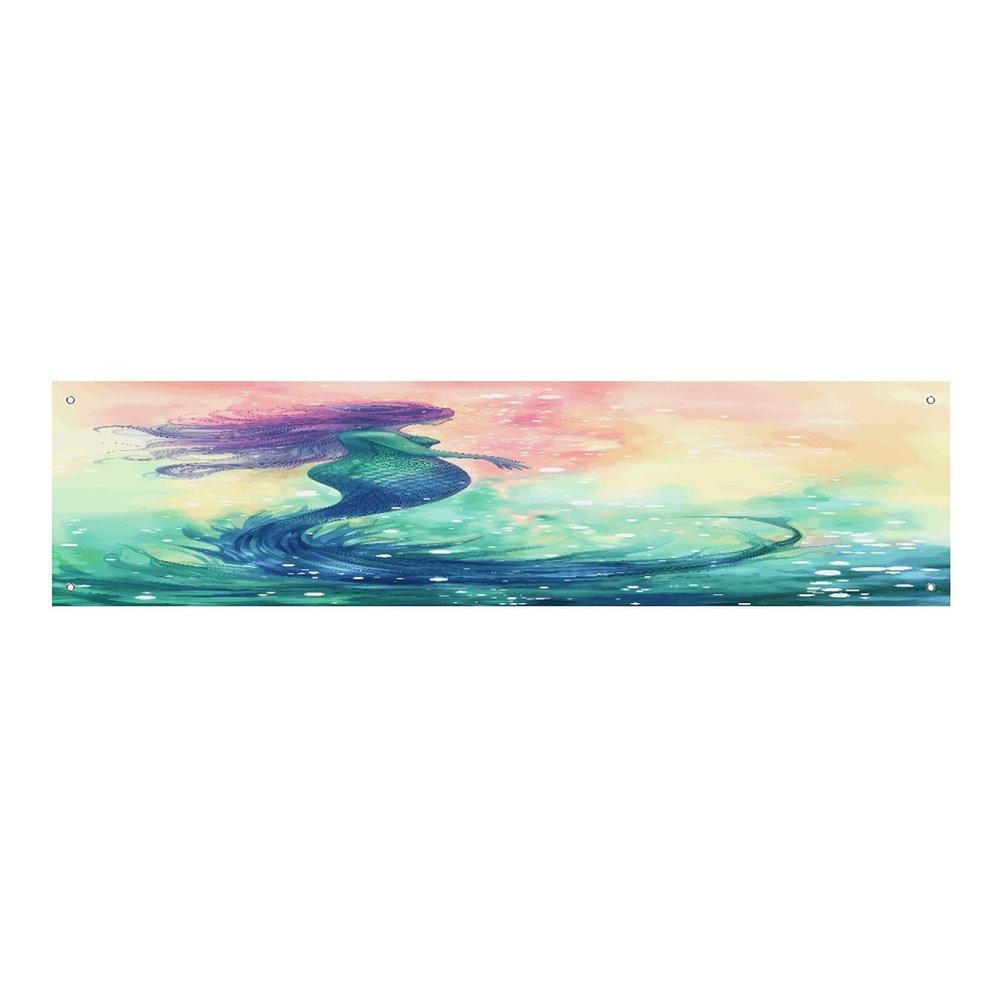 Durable Mermaid Tail Party Banner