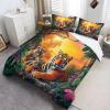 Tiger Jungle Nature Bedding Set 180 x 200 cm, Green, Soft Microfiber, Zipper, Allergy-Friendly view 3