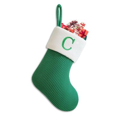 Takezuaa Personalized Christmas Stocking, Green Style 1, C