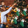 Takezuaa Personalized Christmas Stocking, Green Style 1, C view 3