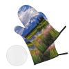 Grand Teton National Park Oven Mitts and Pot Holders, Set of 4, Heat Resistant to 500 Degrees, Extra Thick, Non-Slip view 3