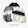 RUMAOZIA Men's Striped Crewneck Corduroy Sweatshirt, Fall/Winter Long-Sleeve Sports Shirt, Casual Loose Fit view 2