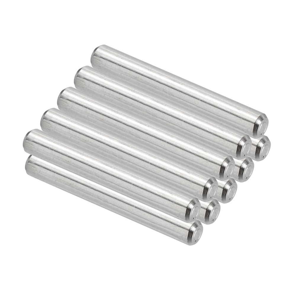 PATIKIL 10-Pack 304 Stainless Steel Dowel Pins, 4 x 30 mm, Shelf Pins