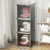 Acrylic Display Case for Motorcycle Helmets, Black, 36.5 x 36.5 x 108 cm view 2