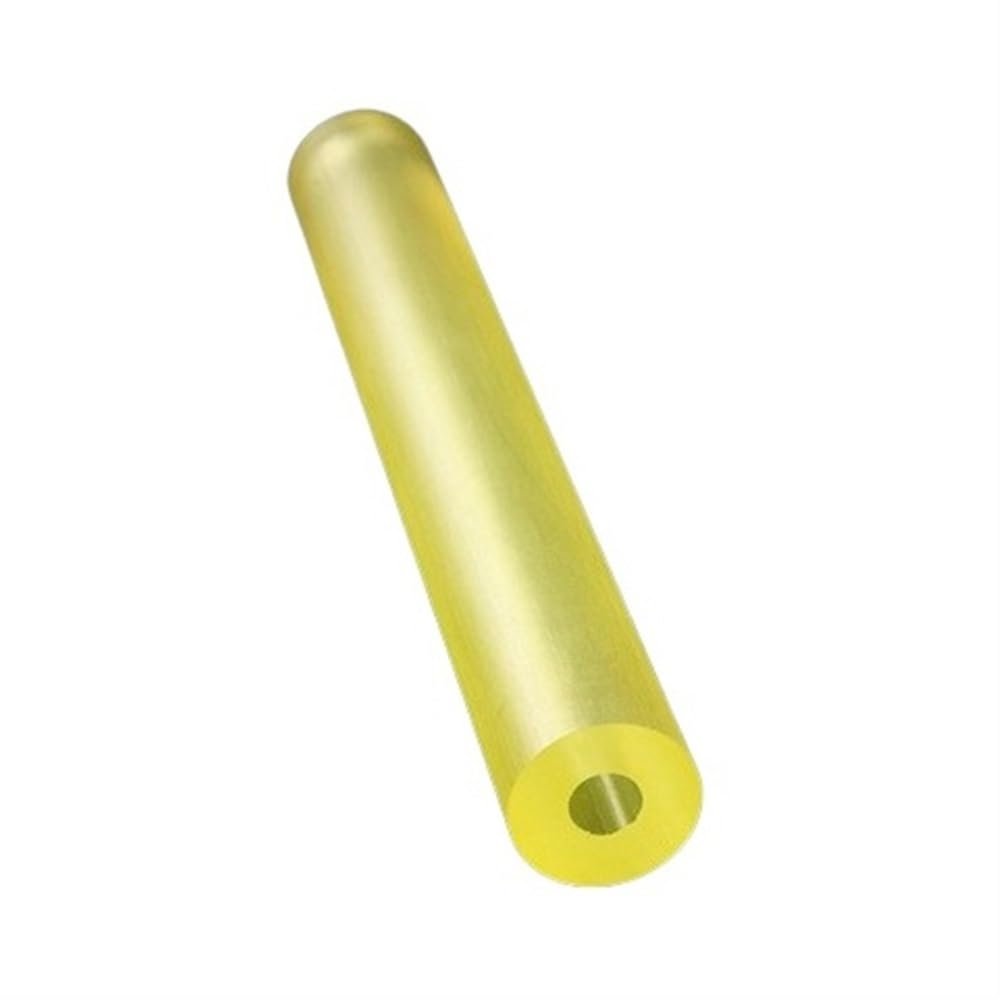 PU Plastic Rod, 500 mm, Yellow, Diameter 16–85 mm, Polyurethane Hollow Rod with 8/10/12 mm Inner Opening for Construction (55 × 8 mm)