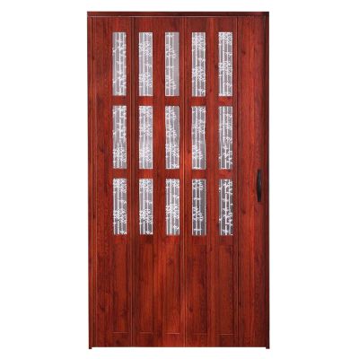 Folding Accordion Door for Closets and Openings, Frosted Acrylic with Metal Handle, 42 x 80/30 x 80/32 x 80/48 x 80 (75 x 80 in/190.5 x 203.2 cm)