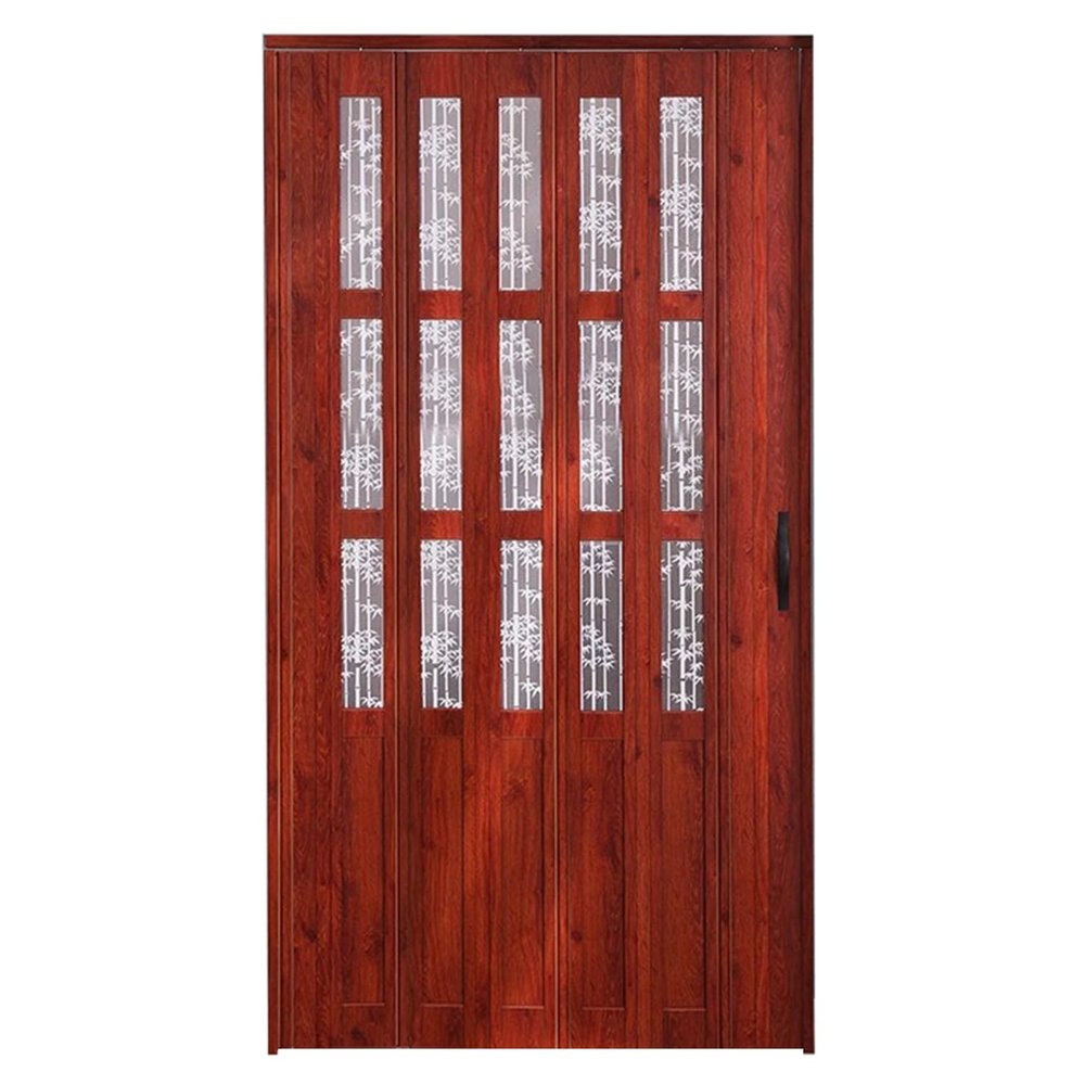 Folding Accordion Door for Closets and Openings, Frosted Acrylic with Metal Handle, 42 x 80/30 x 80/32 x 80/48 x 80 (75 x 80 in/190.5 x 203.2 cm)