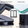 LVLDAWA Horizontal Sliding Window with Aluminum Frame, Tempered Glass and Locking Handle, 23.62 x 51.18 in view 3