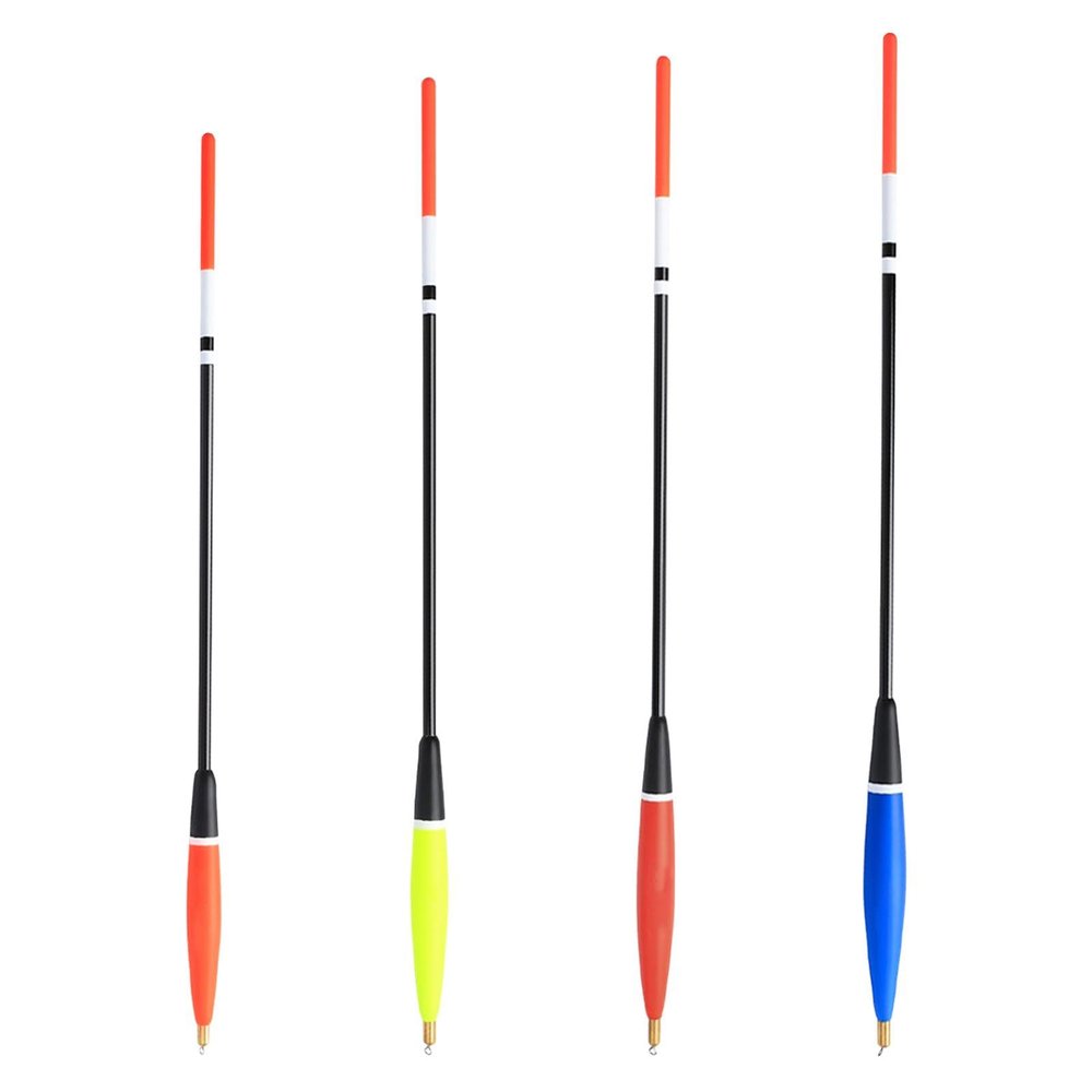 4-Piece Wooden Slip Bobber Sets, Weighted Fishing Floats