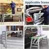 YXCMD Height-Adjustable Folding Steel Scaffold Ladder, Portable Work Platform, 120 cm/3.9 ft view 2