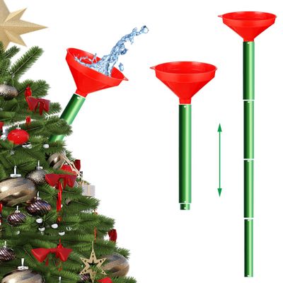 Adjustable Watering Funnel for Christmas Trees, Extendable System for Live Trees