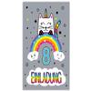 JuNa-Experten 10 Invitations for an 8th Birthday, Cat/Unicorn, Pink view 3