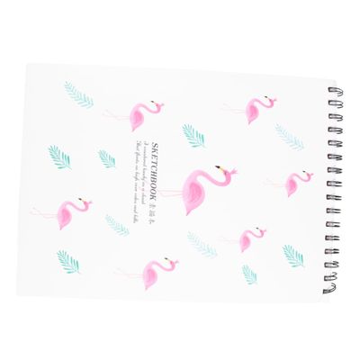 SEWACC A4 Flamingo Sketchbooks, 2-Pack, Spiral-Bound, Assorted Style